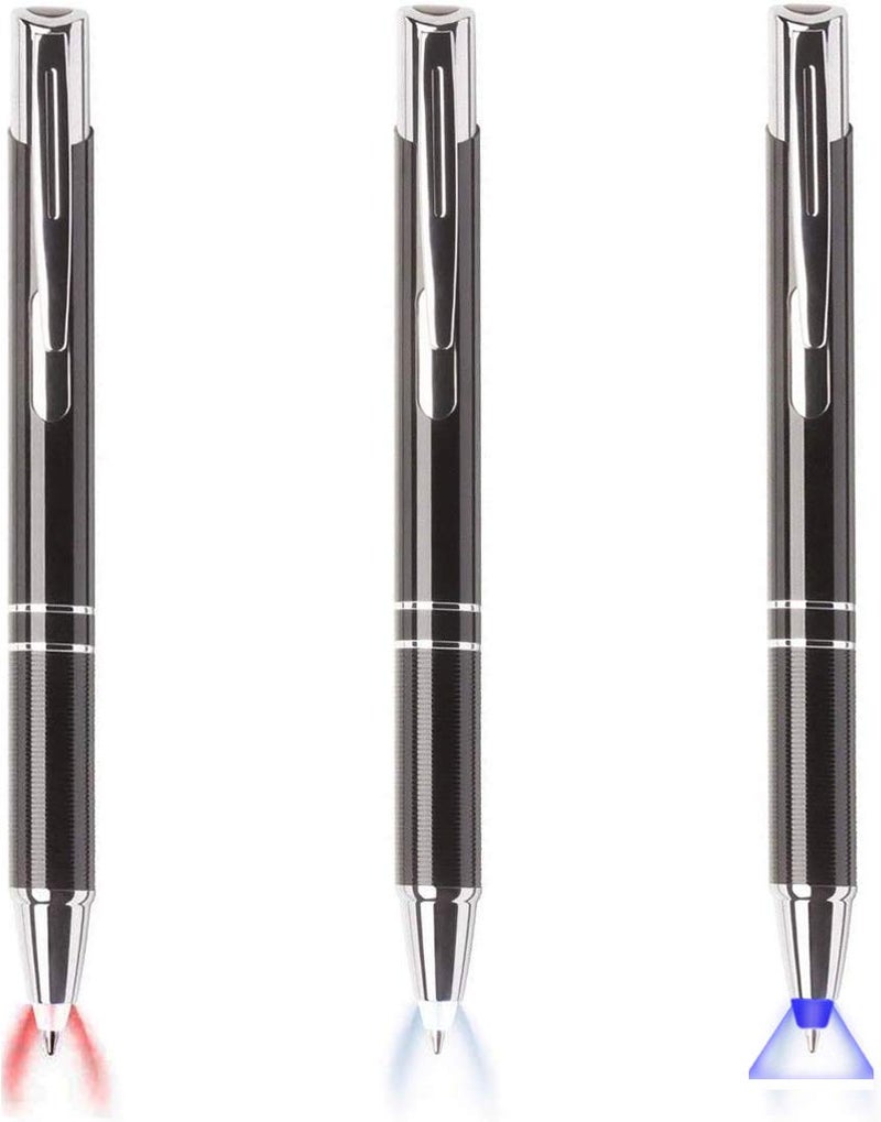 Yacig Writing Instrument, Ballpoint Pen with Light, 3 Pack Penlight-White Red Blue Light - Image 1